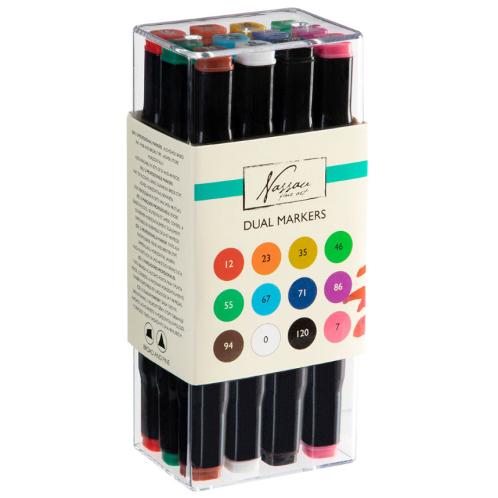 Dual-tip Marker 12-sæt i gruppen Penne / Kunstnerpenne / Tusser hos Pen Store (128517)