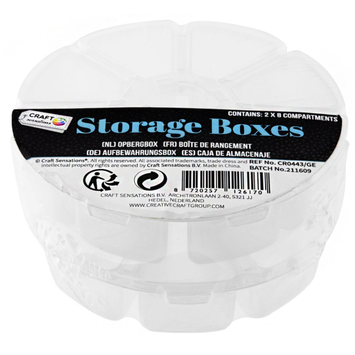 Opbevaringsbox med rum 2-pak i gruppen Hobby & Kreativitet / Organisere / Oppbevaringsbokser hos Pen Store (128577)