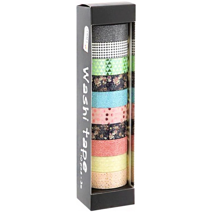 Washi-tape 10-pak Foil & Glitter #1 i gruppen Kids / Sjovt og lærerigt / Tape til børn hos Pen Store (128584)