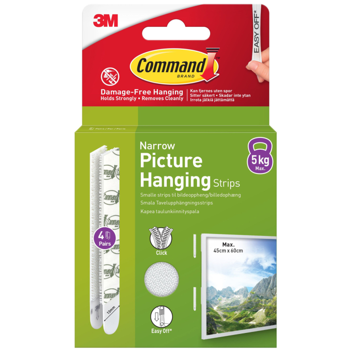 Command Strips for billedophæng Narrow i gruppen Hobby & Kreativitet / Organisere / Rammer / Billedeophæng hos Pen Store (128610)