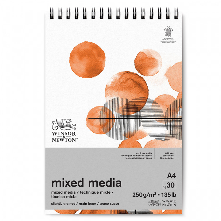 Mixed Media Spiralblok A4 250g i gruppen Papir & Blok / Kunstnerblok / Mixed media-blok hos Pen Store (128715)
