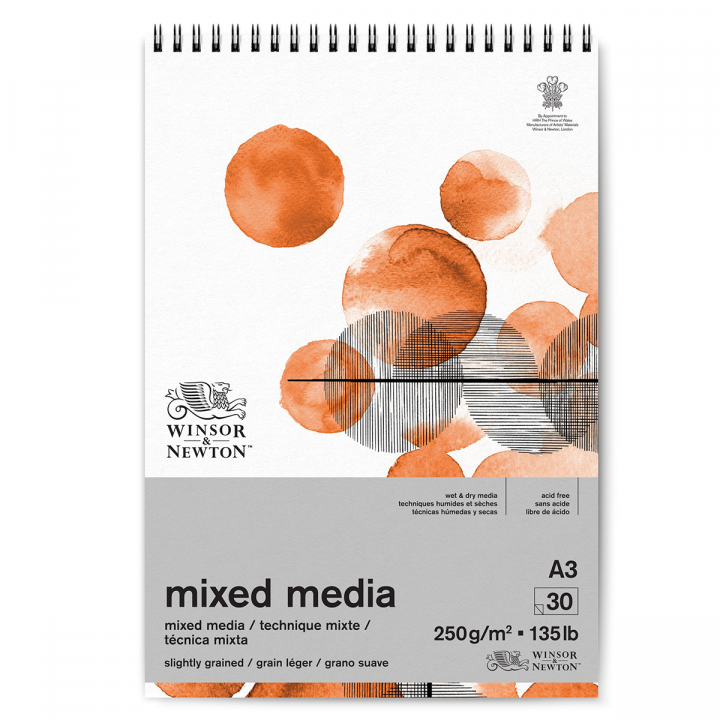 Mixed Media Spiralblok A3 250g i gruppen Papir & Blok / Kunstnerblok / Mixed media-blok hos Pen Store (128716)