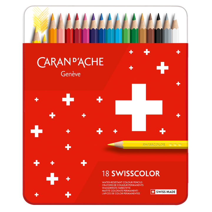 Swisscolor Farveblyanter 18 sæt  i gruppen Penne / Kunstnerpenne / Farveblyanter  hos Pen Store (128910)