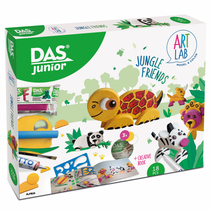 Junior Art Lab Jungle Friends i gruppen Kids / Farve og maling til børn / Skab med modellervoks hos Pen Store (128984)