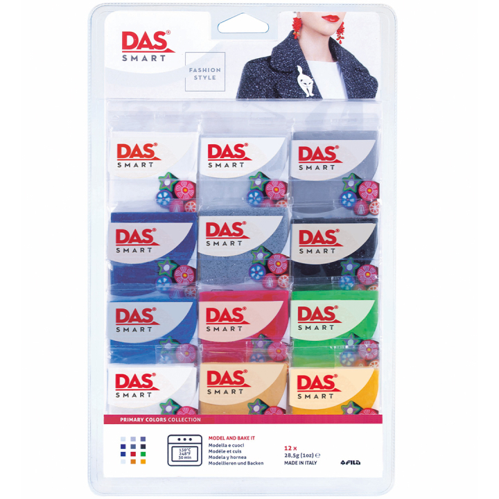 Smart Set Modelleringsler Primary 12 x 28 g i gruppen Hobby & Kreativitet / Skabe / Modellervoks / Ovnhærdende ler hos Pen Store (129043)