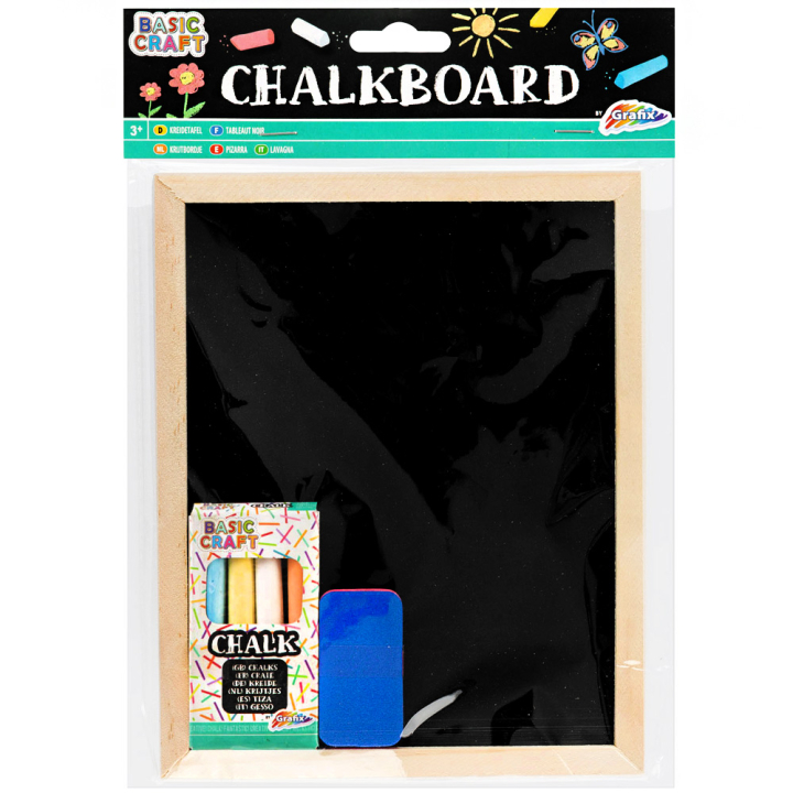 Chalkboard 20x16cm + tilbehør i gruppen Kids / Børnepenne / Farvekridt til børn hos Pen Store (129319)