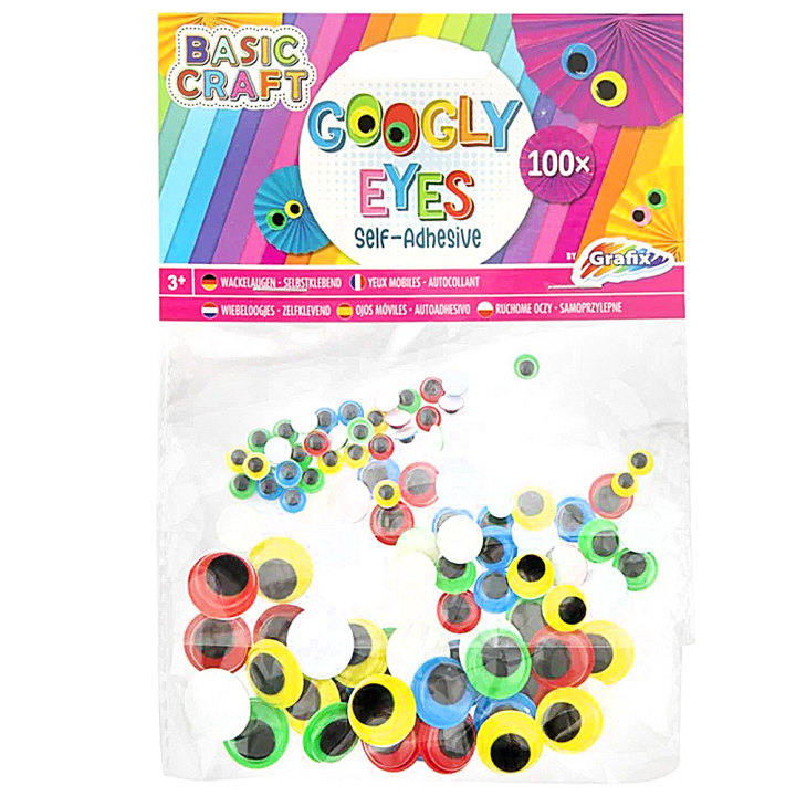 Bevægelige øjne Colour Mix 100-pak selvklæbende i gruppen Hobby & Kreativitet / Skabe / Håndværk og DIY hos Pen Store (129322)
