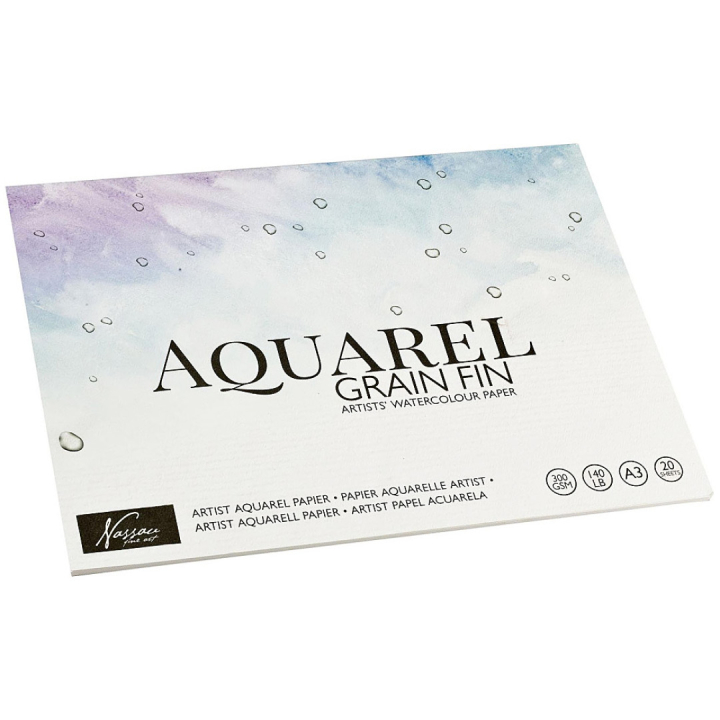 Akvarelpapir 300g A3, 20 ark i gruppen Papir & Blok / Kunstnerblok / Akvarelblok hos Pen Store (129357)