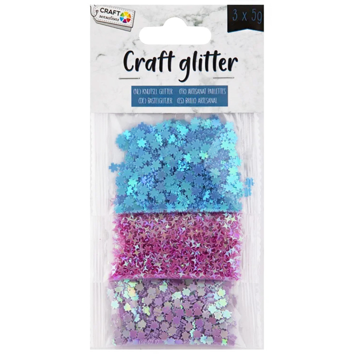 Glitterkonfetti 3 x 5g i gruppen Hobby & Kreativitet / Skabe / Håndværk og DIY hos Pen Store (129402)