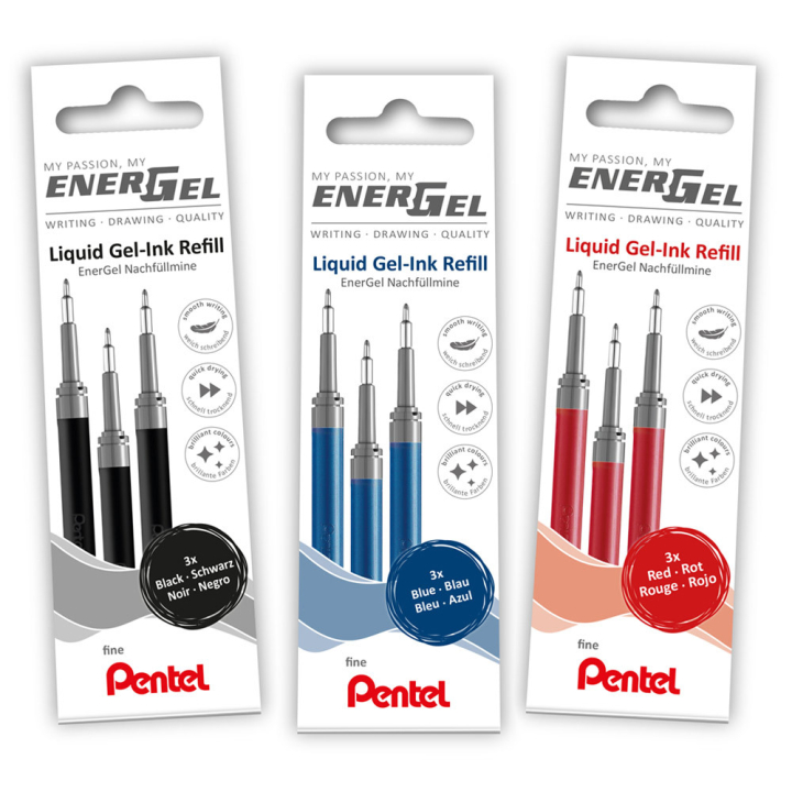 Refill Energel 3-pak 0.5 i gruppen Penne / Pentilbehør / Patroner og refills hos Pen Store (129519_r)