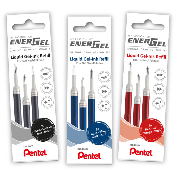 Refill Energel 3-pak 0.7 i gruppen Penne / Pentilbehør / Patroner og refills hos Pen Store (129522_r)