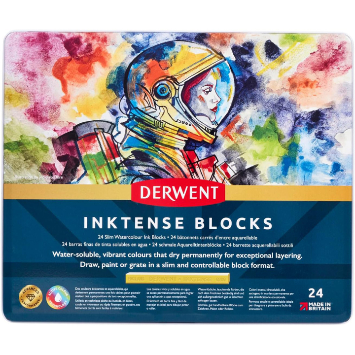 Inktense Blocks sæt 24 stk i gruppen Penne / Kunstnerpenne / Akvarelblyanter hos Pen Store (129545)