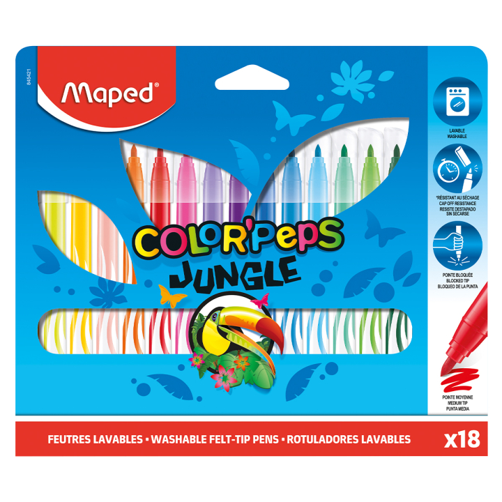Colorpeps Tusser Jungle 12-pak i gruppen Kids / Børnepenne / Tusser til børn hos Pen Store (129632)