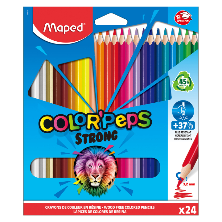 Farveblyanter Color Peps Strong 24-pak i gruppen Kids / Børnepenne / Farveblyanter til børn hos Pen Store (129639)