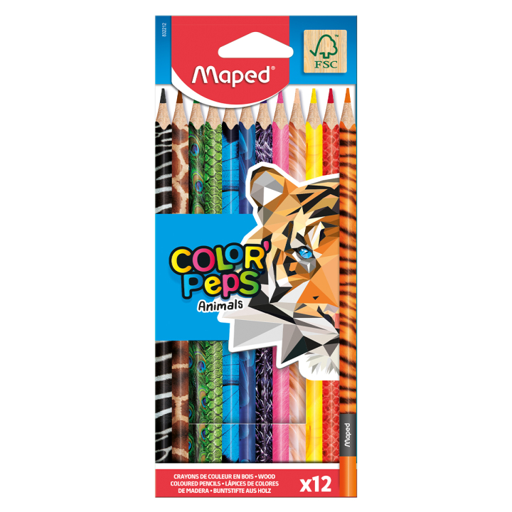Farveblyanter Color Peps Animal 12-pak i gruppen Kids / Børnepenne / Farveblyanter til børn hos Pen Store (129647)