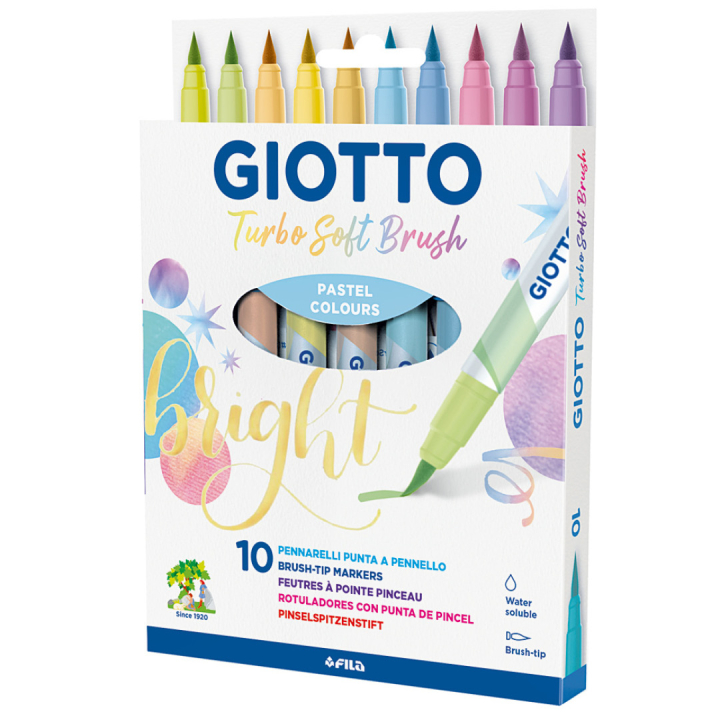 Turbo Soft Penselpenne Pastel 10-sæt i gruppen Kids / Børnepenne / Tusser til børn hos Pen Store (129957)