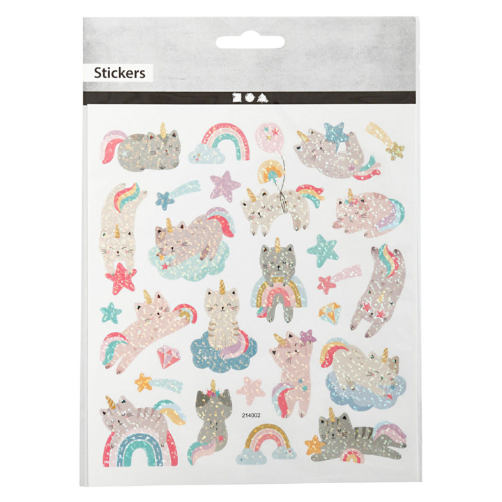 Stickers Unicorn Katte 1 ark i gruppen Kids / Sjovt og lærerigt / Stickers hos Pen Store (129987)
