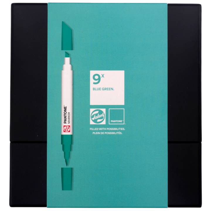 Marker 9-sæt Blue Green i gruppen Penne / Kunstnerpenne / Illustrationmarkers hos Pen Store (130486)