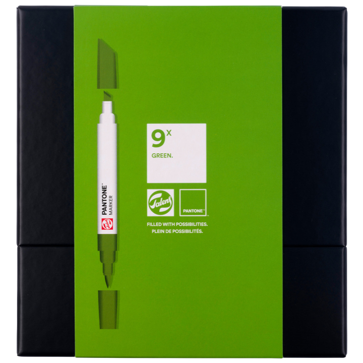 Marker 9-sæt Green i gruppen Penne / Kunstnerpenne / Illustrationmarkers hos Pen Store (130487)