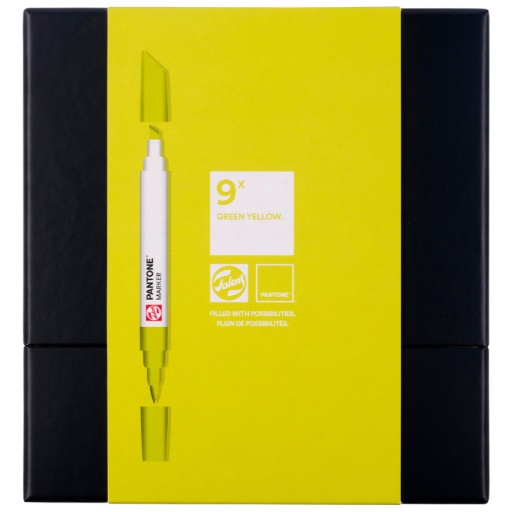 Marker 9-sæt Green Yellow i gruppen Penne / Kunstnerpenne / Illustrationmarkers hos Pen Store (130488)
