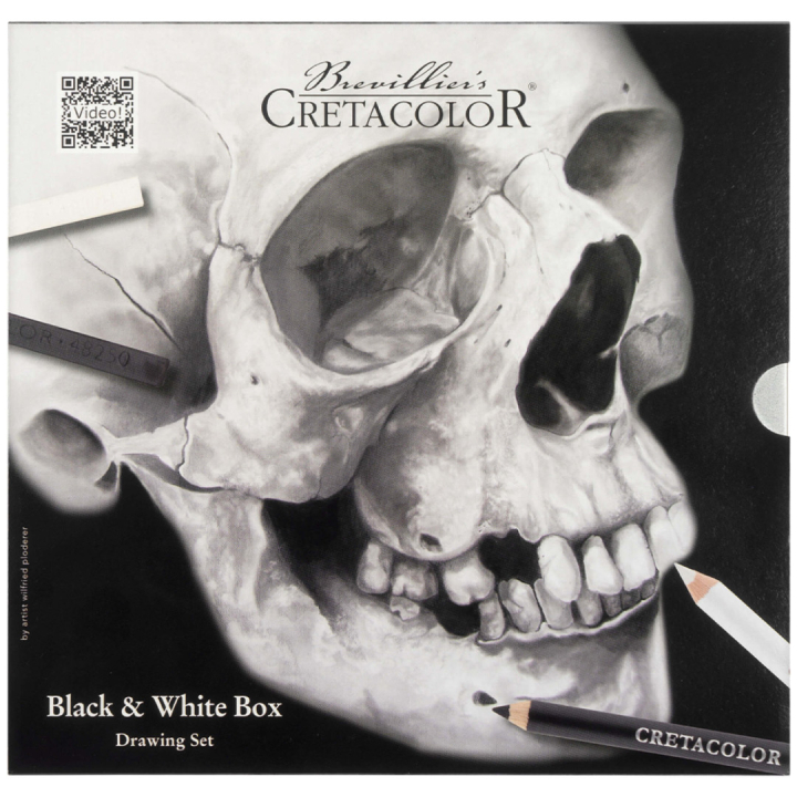 Black & White Box Tegnesæt Tinæske 25 stk i gruppen Kunstnerartikler / Kridt og blyanter / Grafit og blyant hos Pen Store (130583)