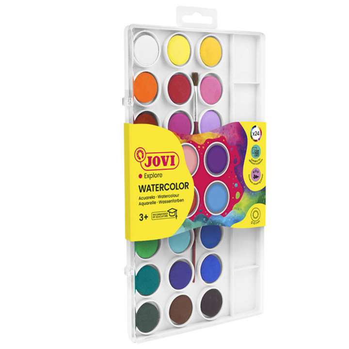 Akvarelfarve 24-sæt i gruppen Kids / Farve og maling til børn / Maling til børn / Akvarel til børn / Vandfarve hos Pen Store (130615)