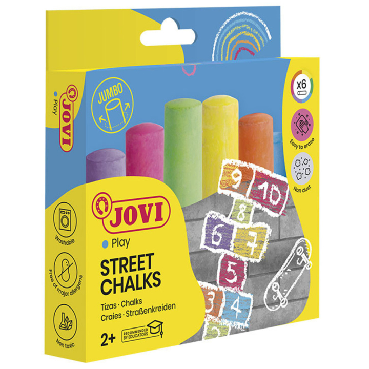 Gadekridt Jumbo 6-set i gruppen Kids / Højtider / sæson for børn / Udendørsleg / Gadekridt hos Pen Store (130625)