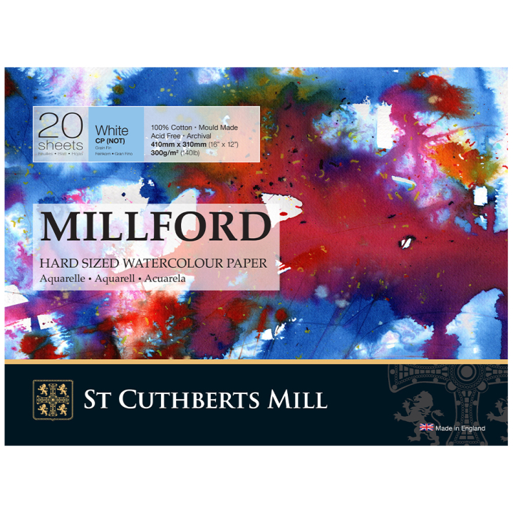 Millford Akvarelblok 410x310 mm 300g CP i gruppen Papir & Blok / Kunstnerblok / Akvarelblok hos Pen Store (130637)