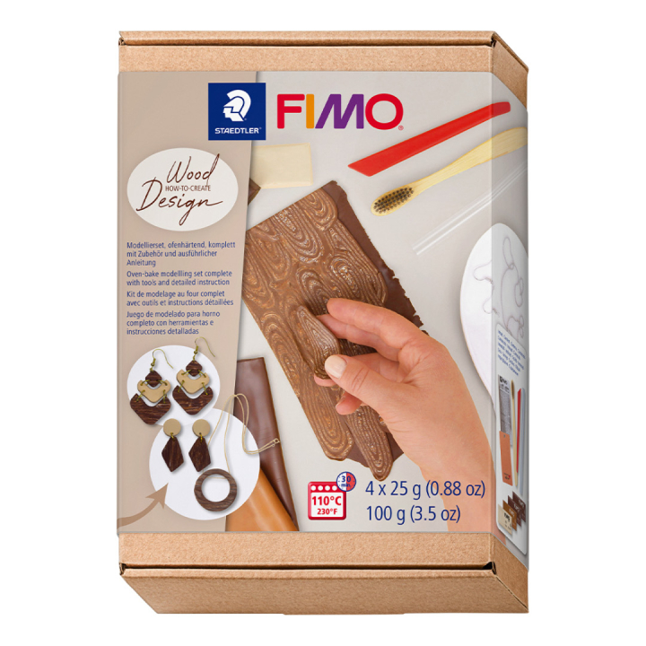 FIMO Soft kit Wood Effect i gruppen Hobby & Kreativitet / Skabe / Modellervoks / Ovnhærdende ler hos Pen Store (130655)