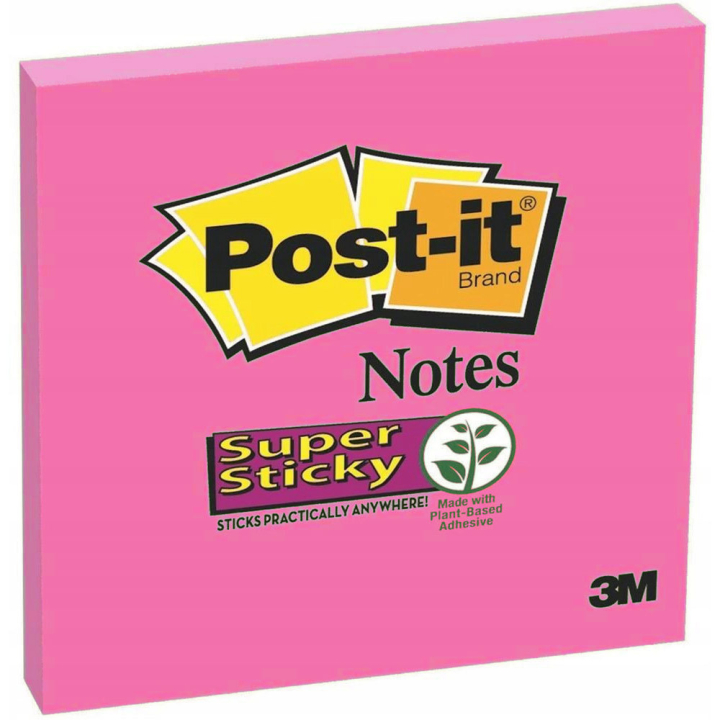 Post-it Super Sticky 76x76 Fuchsia i gruppen Papir & Blok / Skriv og noter / Post-it og notesblokke hos Pen Store (130680)