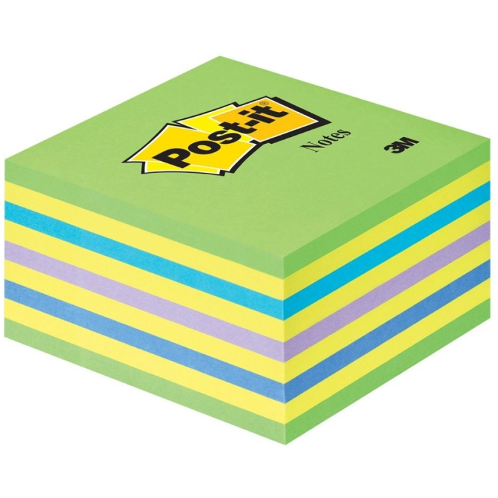 Post-it Note Cube 76x76 Grønmix i gruppen Papir & Blok / Skriv og noter / Post-it og notesblokke hos Pen Store (130685)