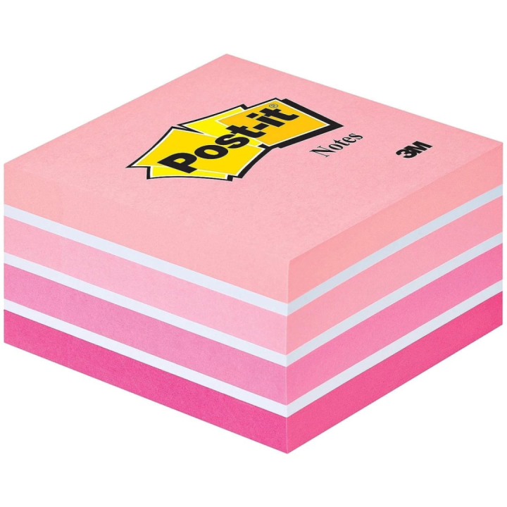 Post-it Note Cube 76x76 Pastelrosa i gruppen Papir & Blok / Skriv og noter / Post-it og notesblokke hos Pen Store (130686)
