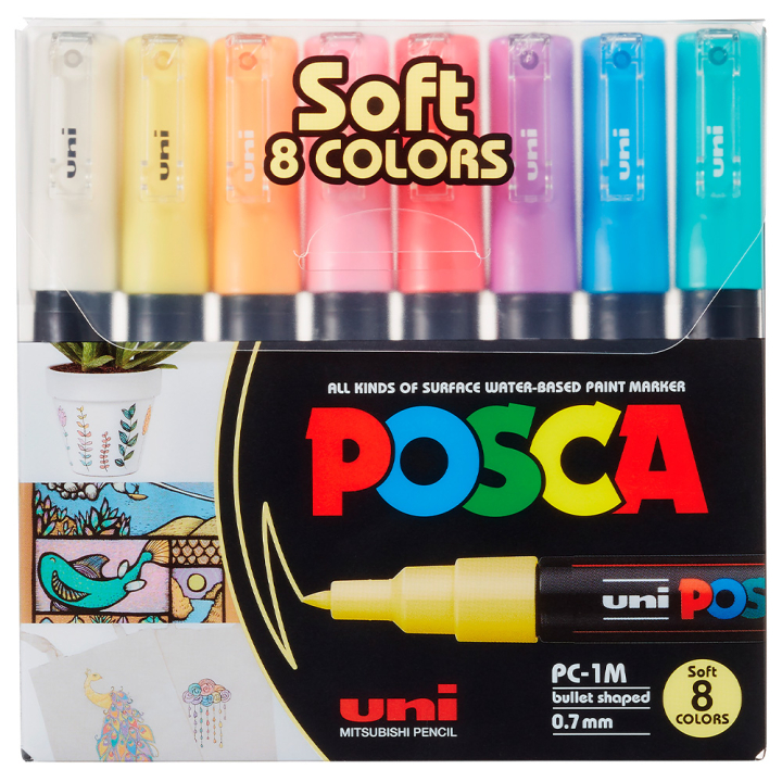 PC-1M Soft Colours 8-sæt i gruppen Penne / Kunstnerpenne / Akrylmarkers hos Pen Store (130697)