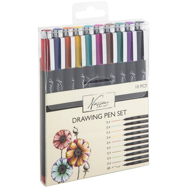 Drawing Pen Farvede Fineliners 10-sæt i gruppen Penne / Skrive / Fineliners hos Pen Store (130726)