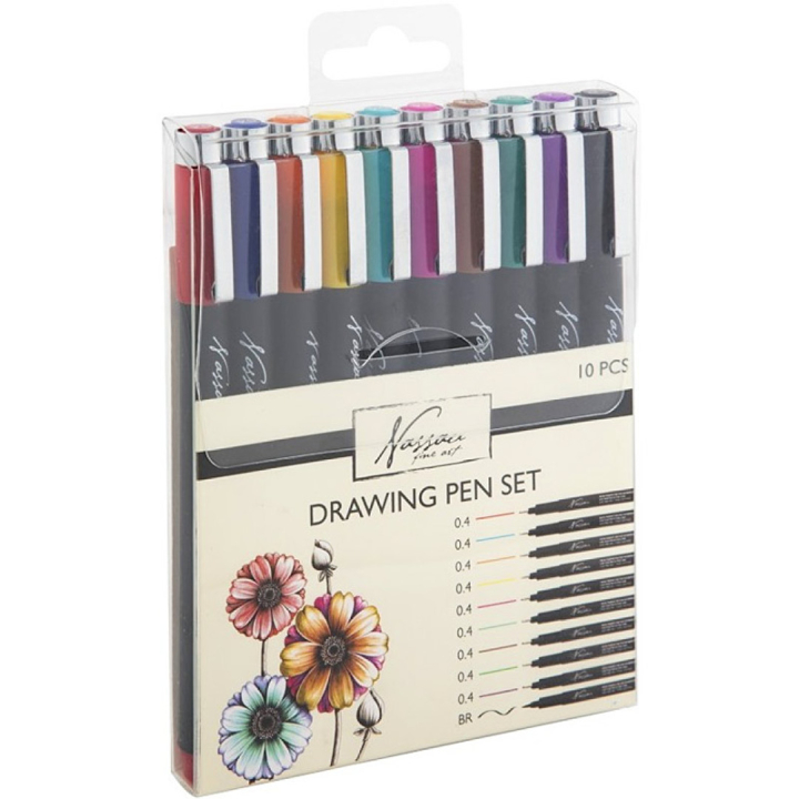 Drawing Pen Farvede Fineliners 10-sæt i gruppen Penne / Skrive / Fineliners hos Pen Store (130726)