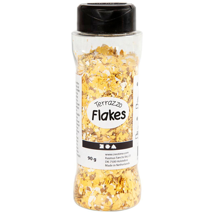 Terrazzo Flakes 90g Gul i gruppen Hobby & Kreativitet / Skabe / Håndværk og DIY hos Pen Store (130769)