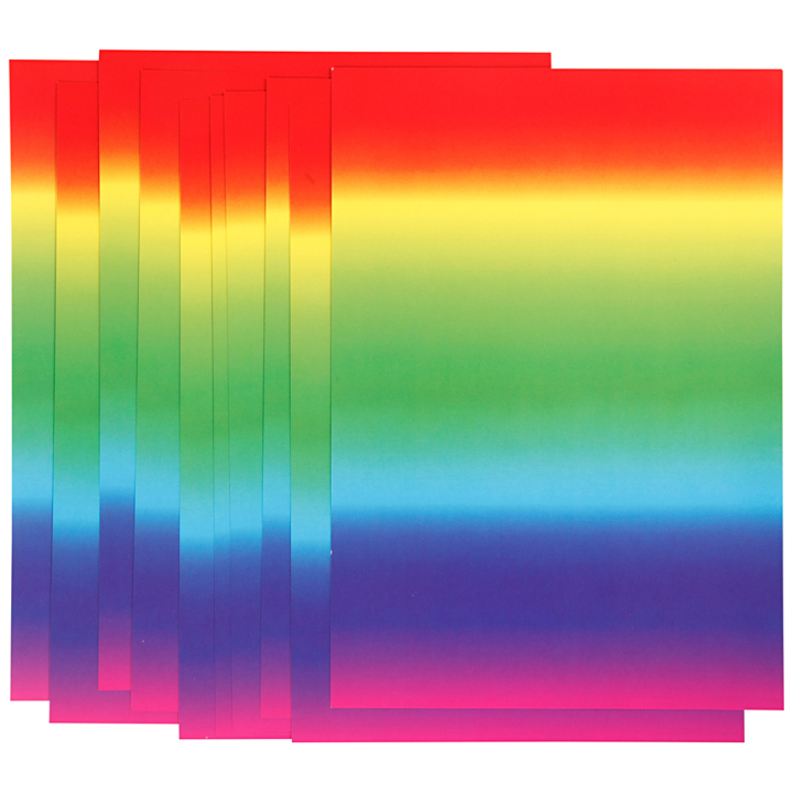 Farvet papir Regnbue A4 180g 10-pak i gruppen Kids / Sjovt og lærerigt / Papir og Tegneblokke hos Pen Store (130808)