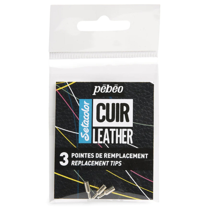 Setacolor Cuir Leather Marker Ekstra spidser i 3-pak i gruppen Hobby & Kreativitet / Farver / Læderfarve hos Pen Store (130878)