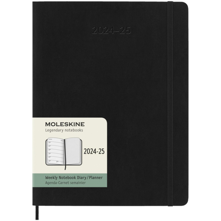 Kalender 18M WeekNote Soft Cover XL Black i gruppen Papir & Blok / Kalendere / 18 mdr kalendere hos Pen Store (130881)