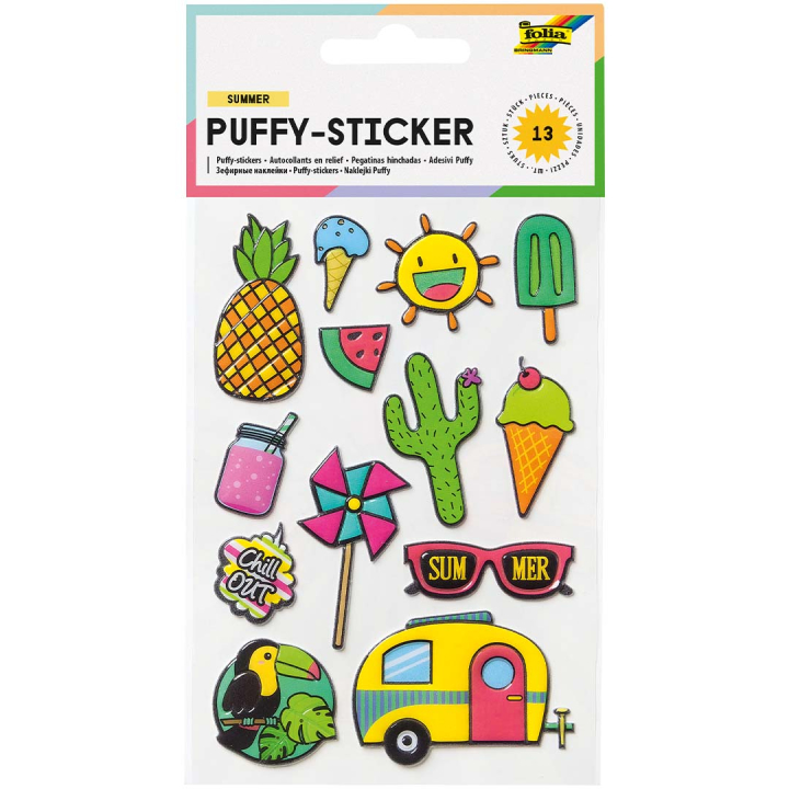 Soft 3D Stickers Sommer 1 Ark i gruppen Kids / Sjovt og lærerigt / Stickers hos Pen Store (131567)