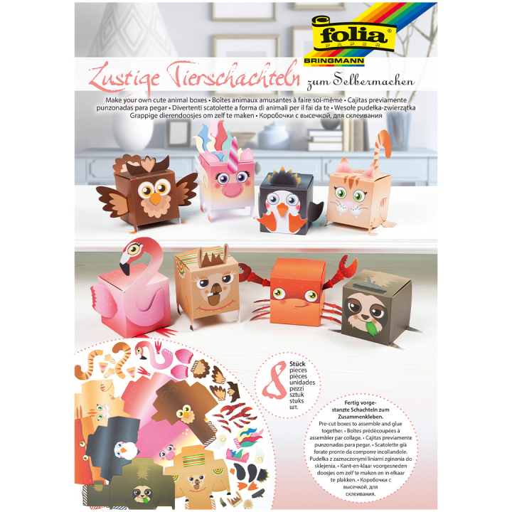 DYI-kit I Animal boxes 8-pack i gruppen Kids / Sjovt og lærerigt / Børnefest hos Pen Store (131569)