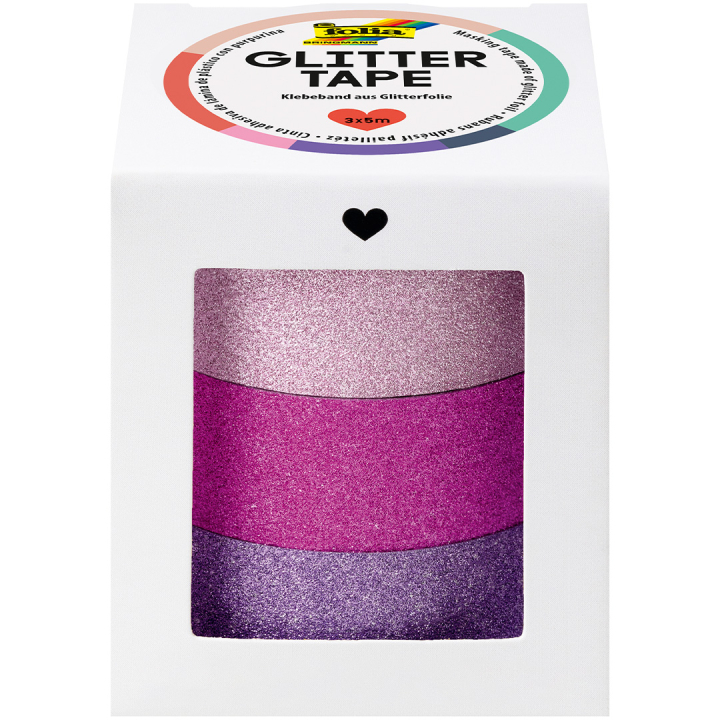 Glitter-Tape Lilla 3-pack i gruppen Hobby & Kreativitet / Hobbytilbehør / Tape hos Pen Store (131602)