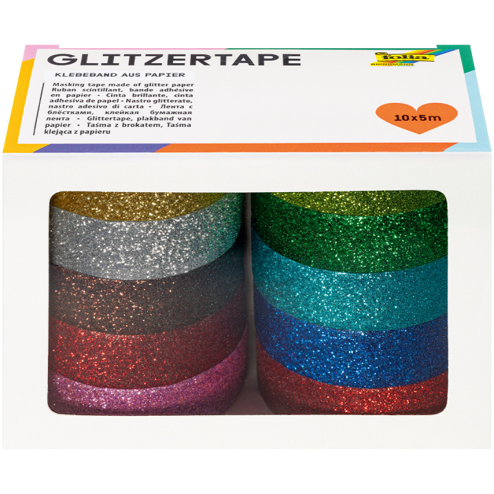 Glitter-Tape 10-pack i gruppen Hobby & Kreativitet / Hobbytilbehør / Tape hos Pen Store (131603)