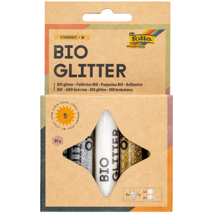 Bio Glitter Mix Stjernestøv 5-pack i gruppen Kids / Sjovt og lærerigt / Glitter og paillette hos Pen Store (131638)