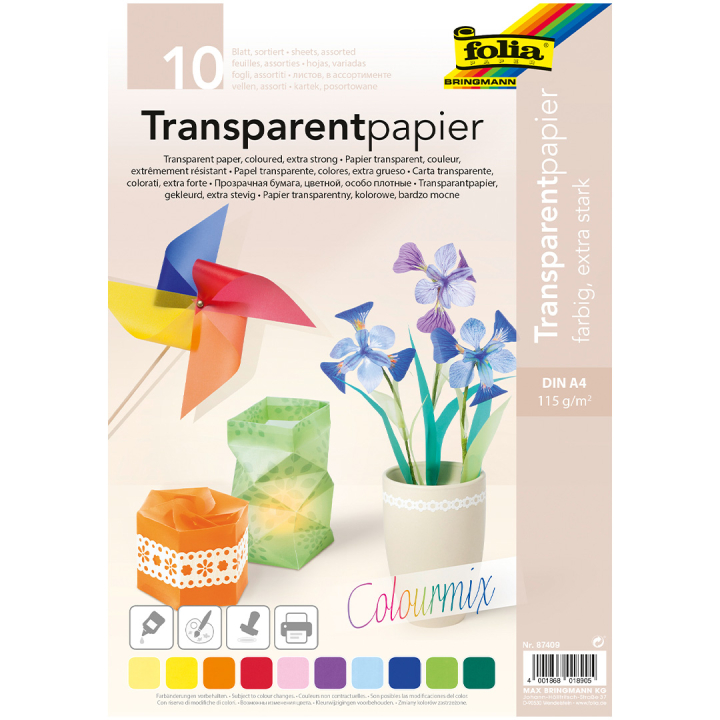 Transparent papir 115 g/m² 10-pack i gruppen Kids / Sjovt og lærerigt / Papir og Tegneblokke hos Pen Store (131658)