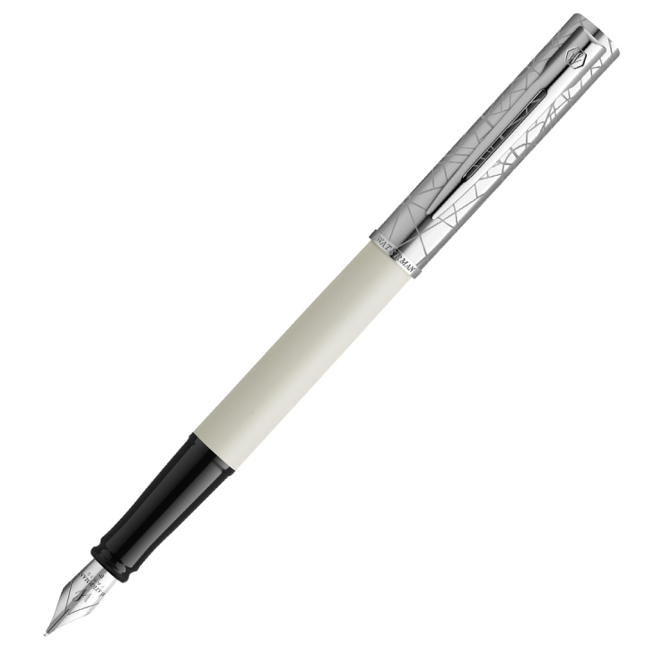 Allure Deluxe Metal & White Fyldepen Fine i gruppen Penne / Fine Writing / Fyldepenne hos Pen Store (132015)