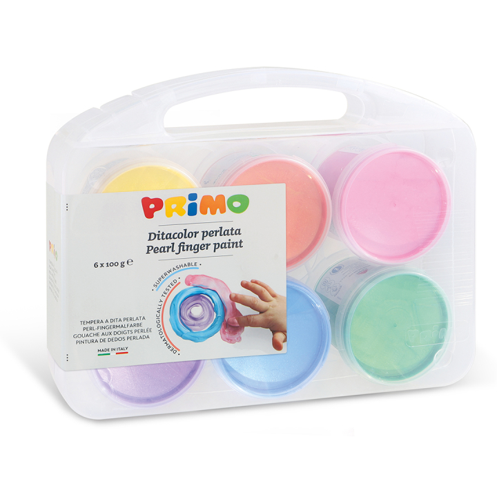 Fingerfarve Pearlescent-sæt 6x100g i gruppen Kids / Farve og maling til børn / Fingermaling hos Pen Store (132084)