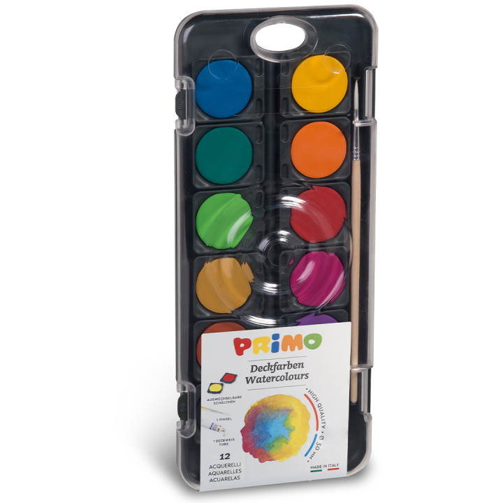 Tempera Vandfarver 12-sæt Ø30 + tilbehør i gruppen Kids / Farve og maling til børn / Farver for børn hos Pen Store (132094)