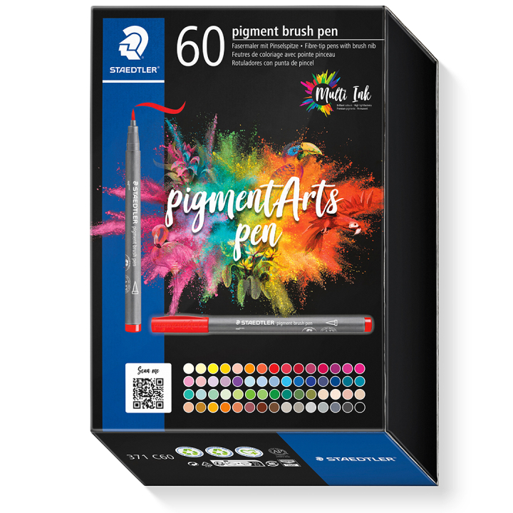 Pigment Arts Brush Pen 60-sæt i gruppen Penne / Kunstnerpenne / Penselpenne hos Pen Store (132591)