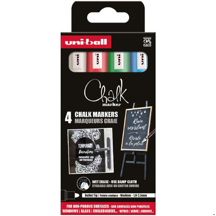 Chalk Marker PWE-5M 4-set No 1 i gruppen Penne / Mærkning og kontor / Markeringspenne hos Pen Store (132735)